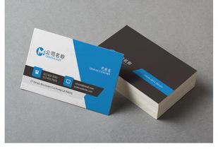 藍白簡約大氣公司名片設計模板 專業商業服務首選